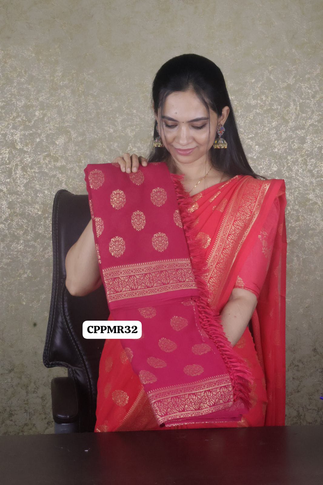 Party wear chiffon saree👇