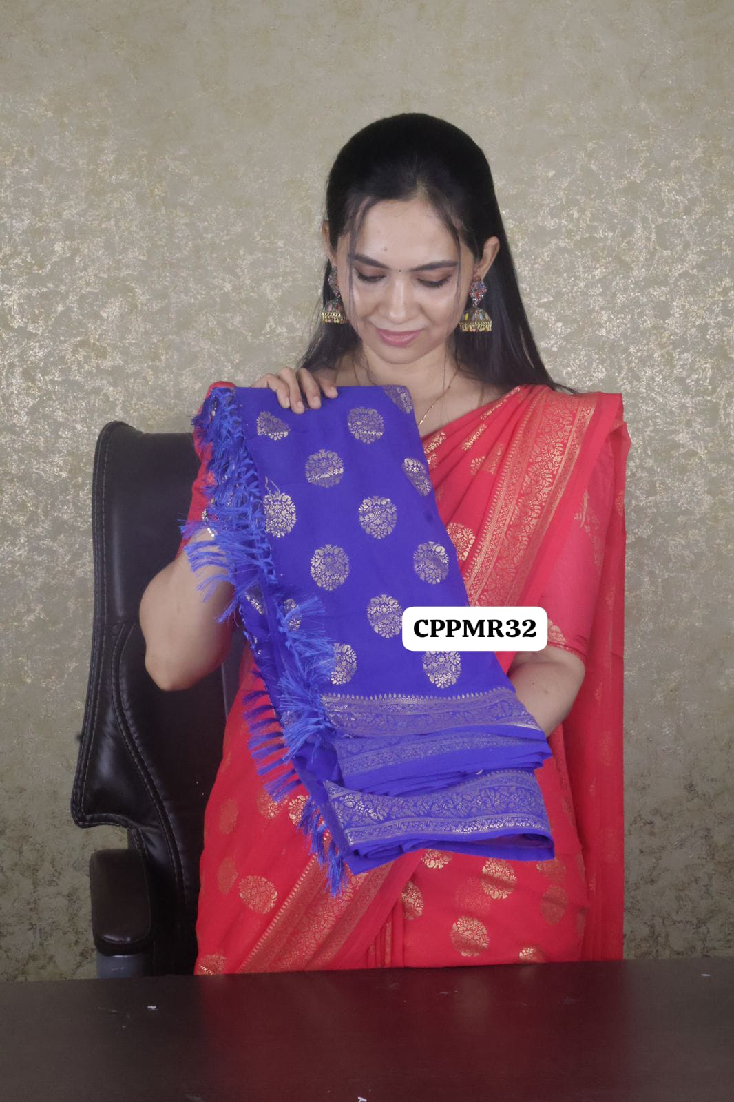 Party wear chiffon saree 👇