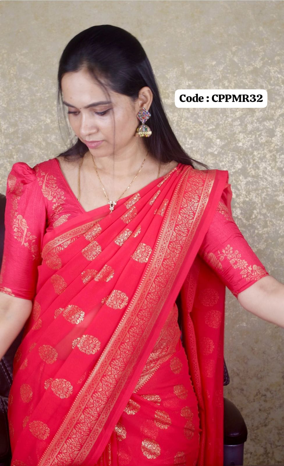 Party wear chiffon saree 🥳