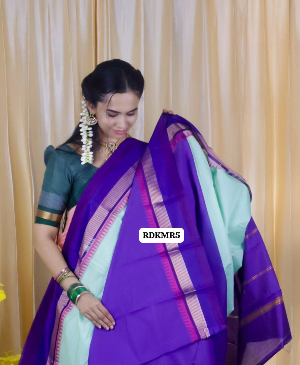 Silk cotton saree with trending color prebook 🥳