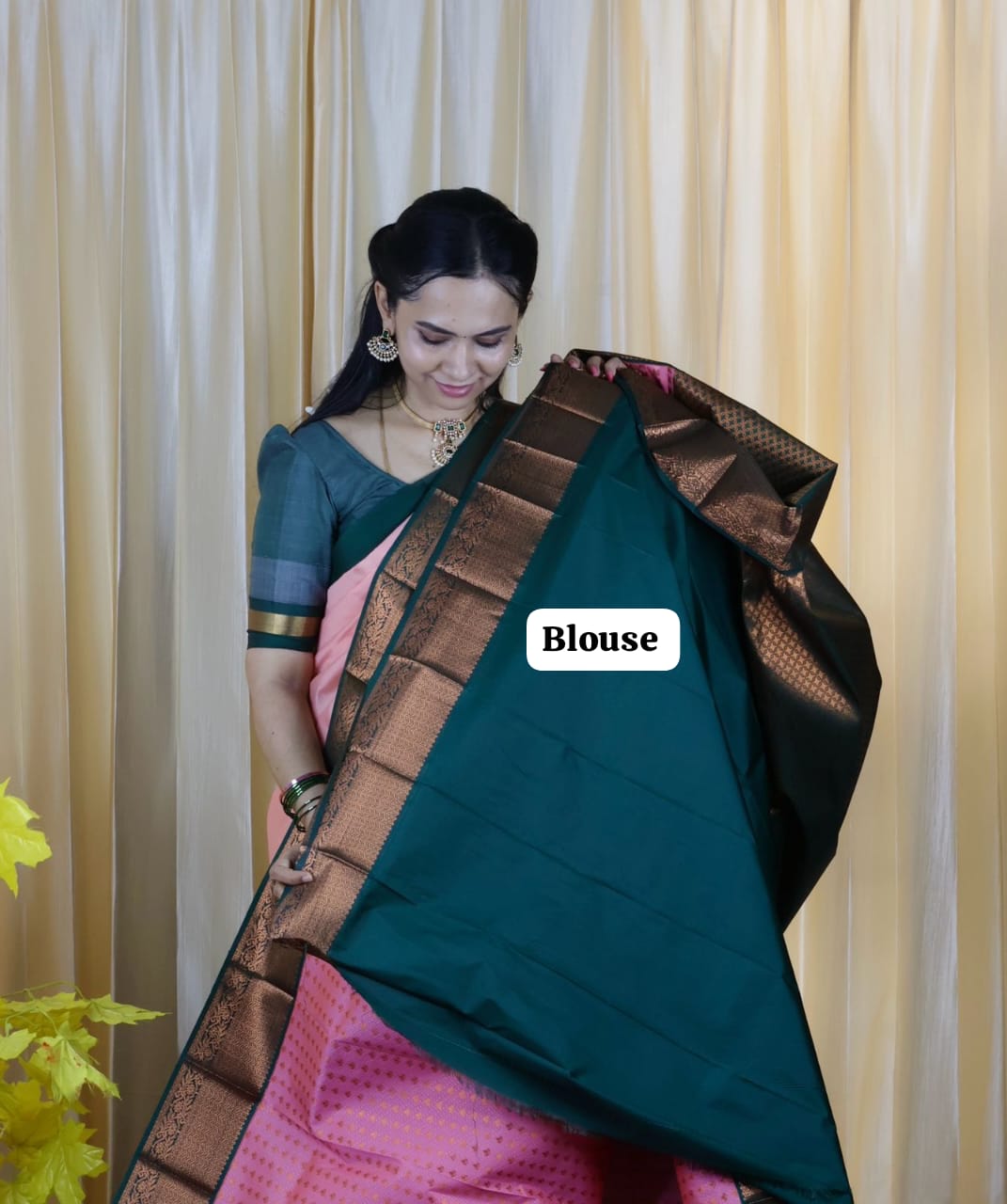 kanchi semi silk thousand buttas design small border prebook ❌