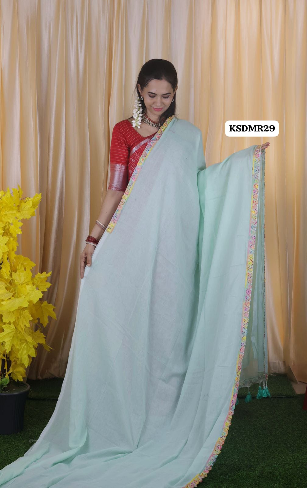 Aadi offer 🌹Pure cotton saree with lace work border offer🤗