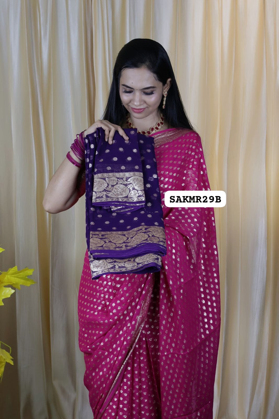 Viscose georgette saree with same blouse😍🥳✅