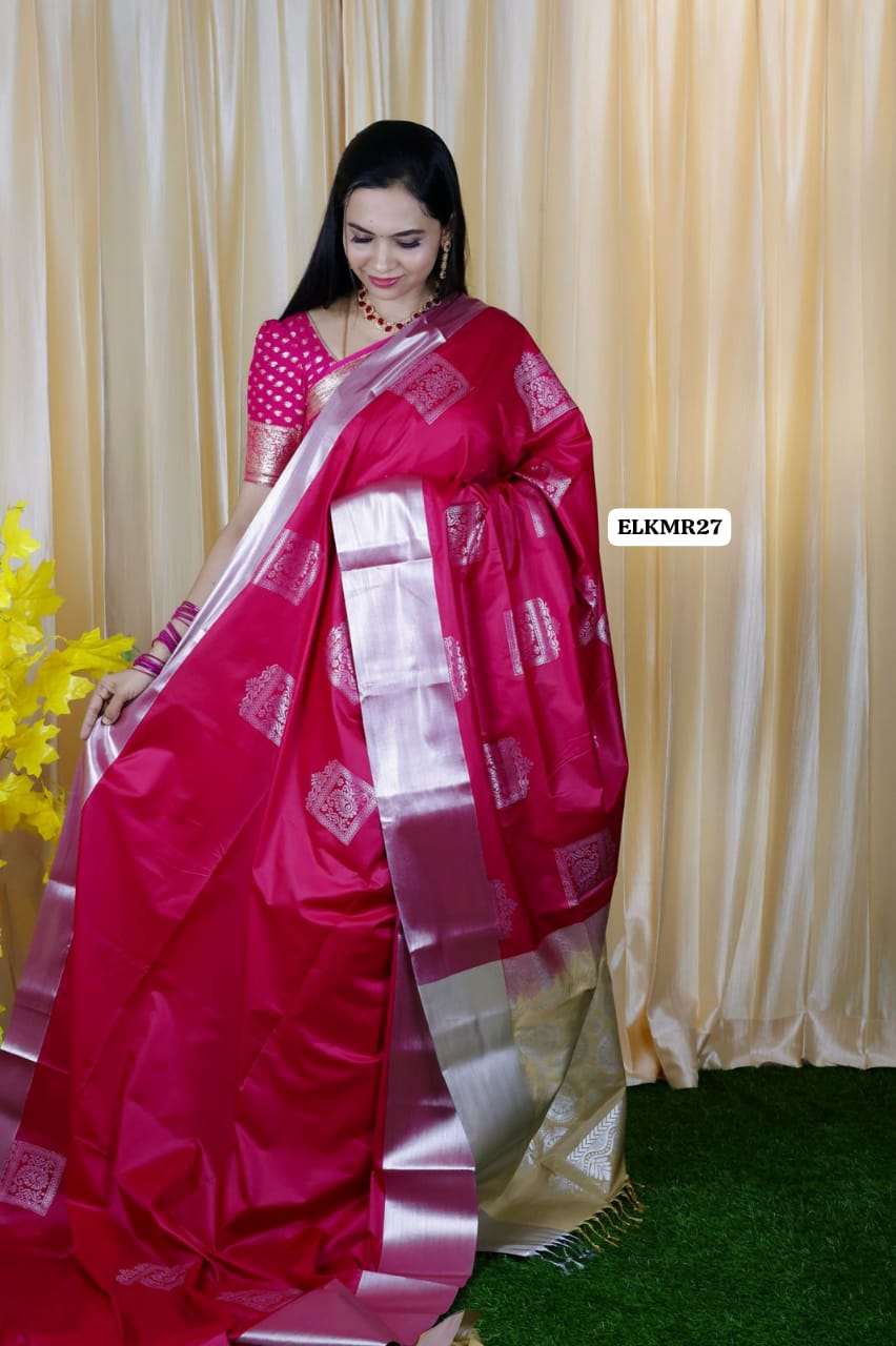 Semi soft silk saree 😍😎🍄🥳