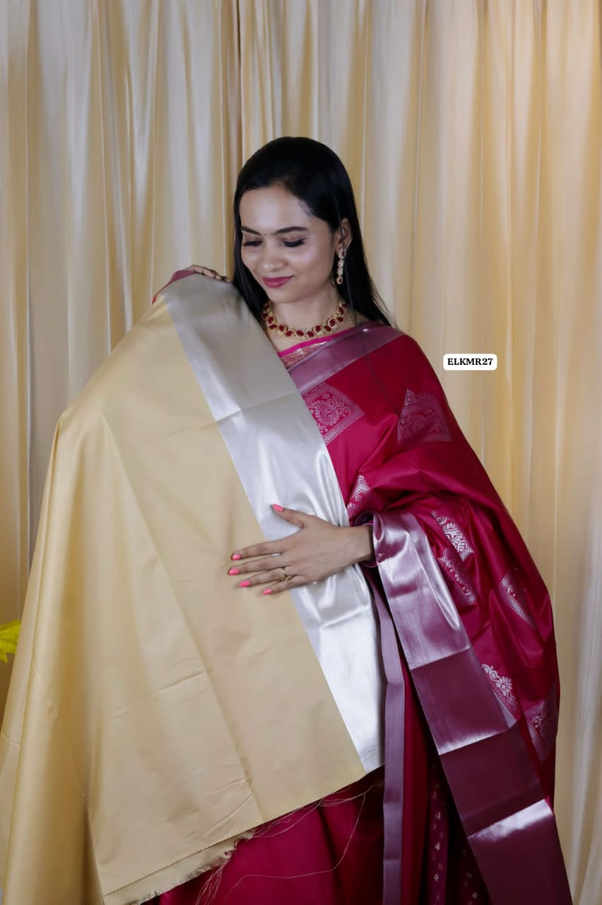 Semi soft silk saree 😍😎🍄🥳