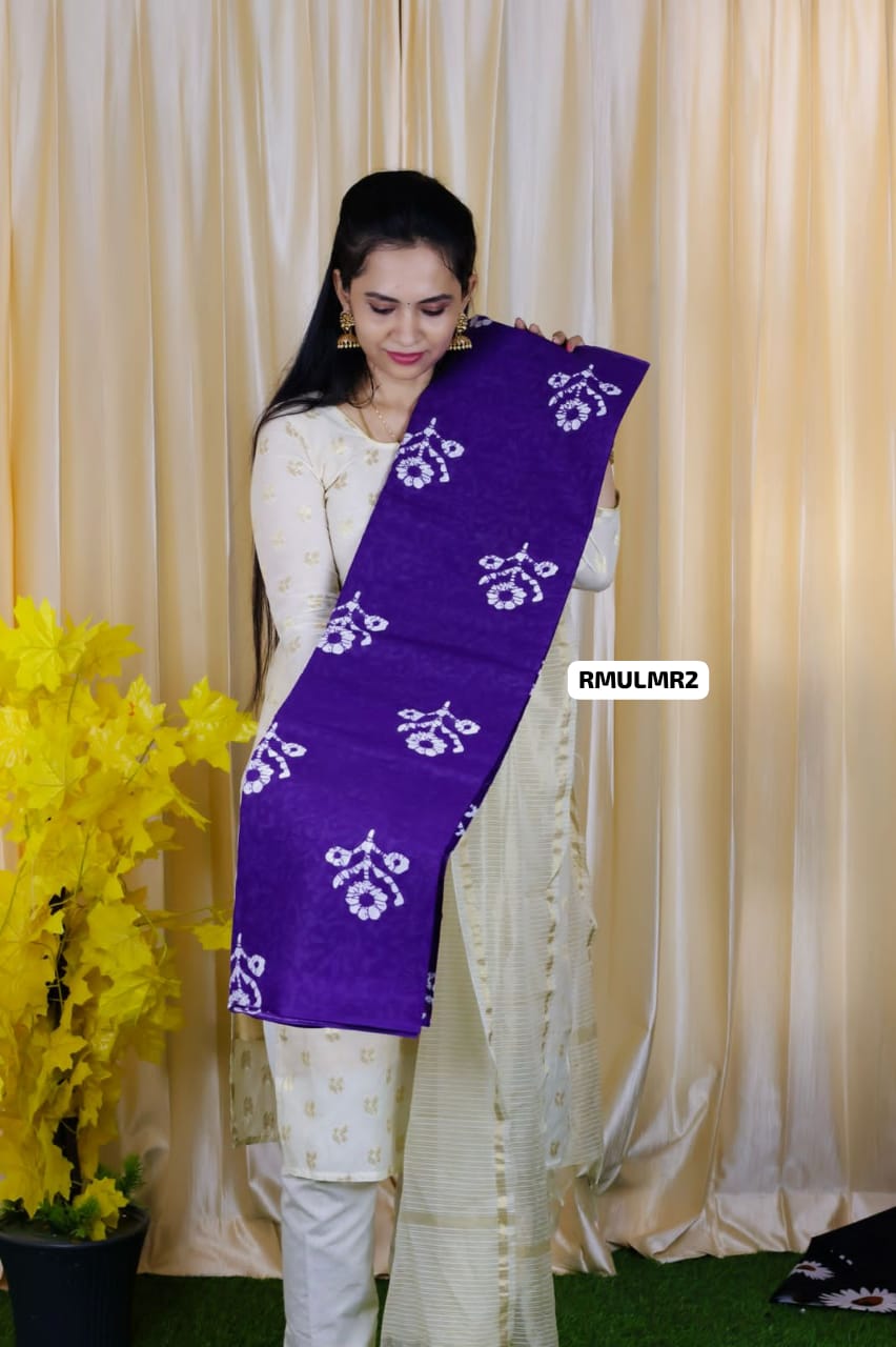 mul mul cotton sarees . 5.5 mtr saree with 1 mtr ❌