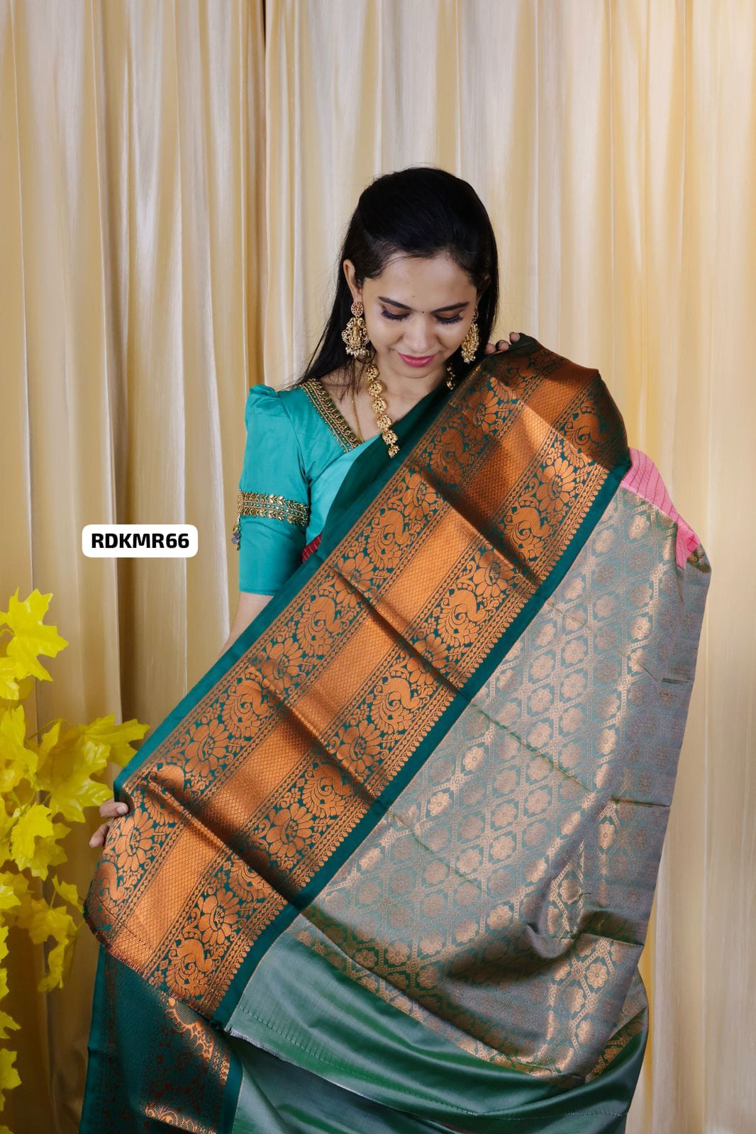 Kanchi semi silk saree with kattam design 🥳
