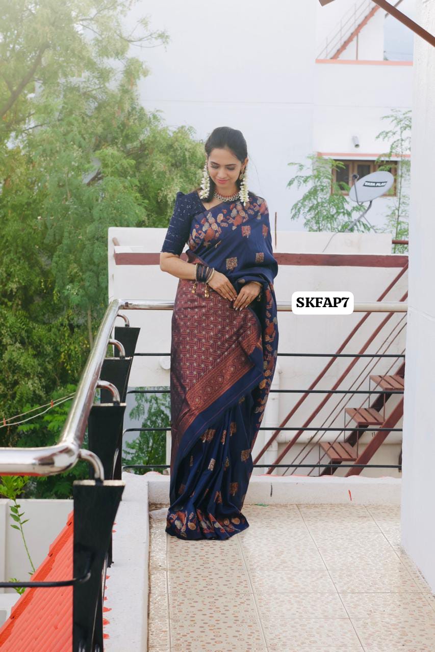 Most trending Semi soft silk saree with zari weaving🥳