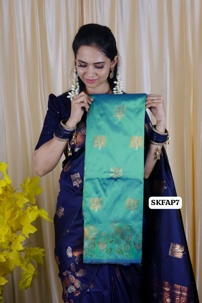 Most trending Semi soft silk saree with zari weaving 😍🥳