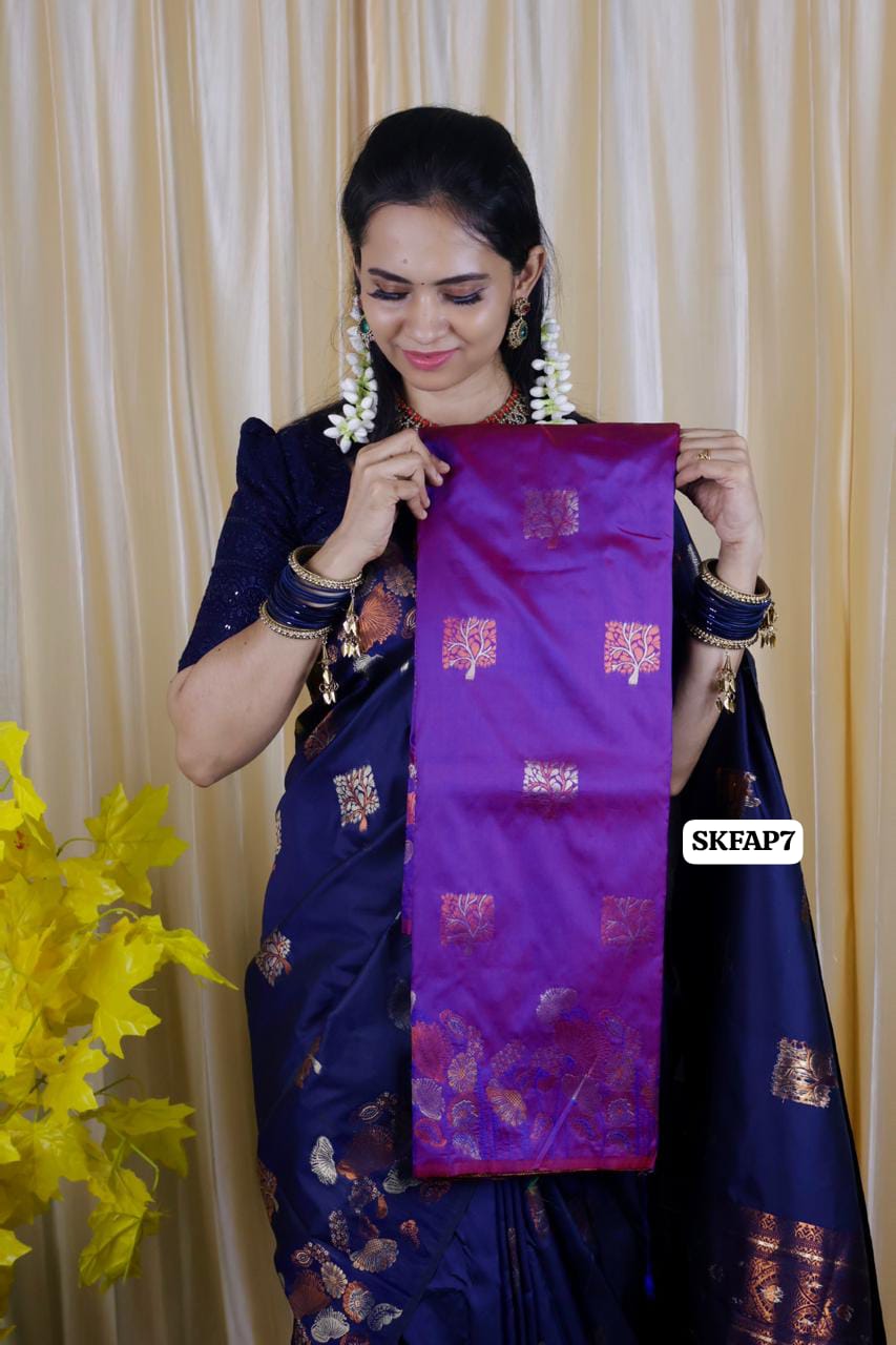 Most trending Semi soft silk saree with zari weaving 😍🥳