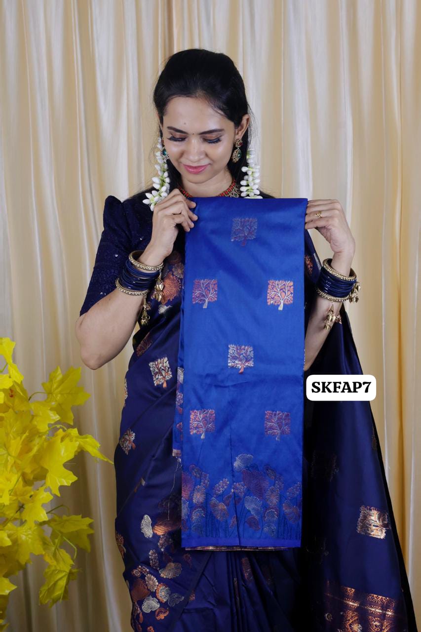 Most trending Semi soft silk saree with zari weaving 😍🥳