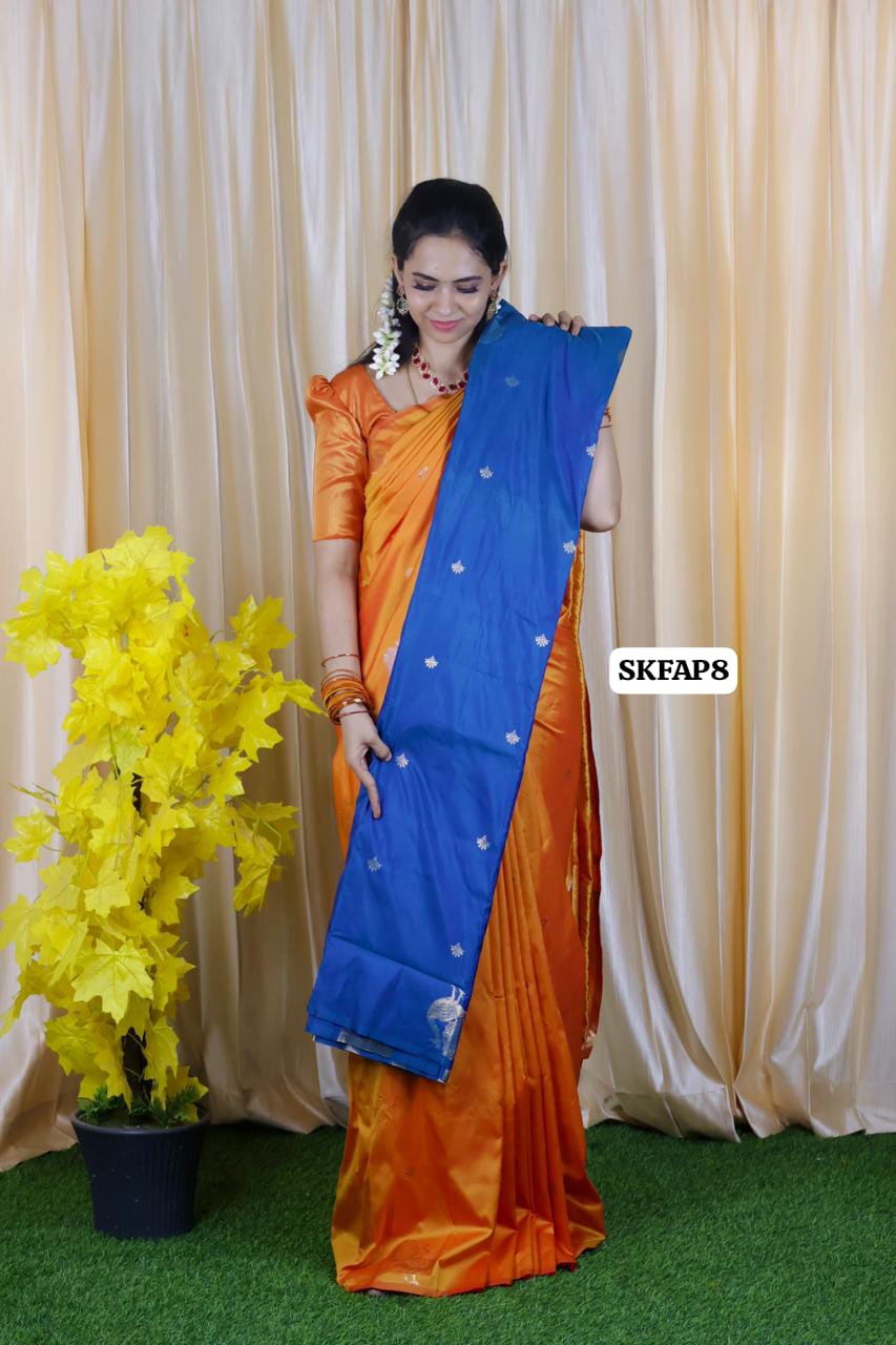 Trending semi soft silk saree 🥳