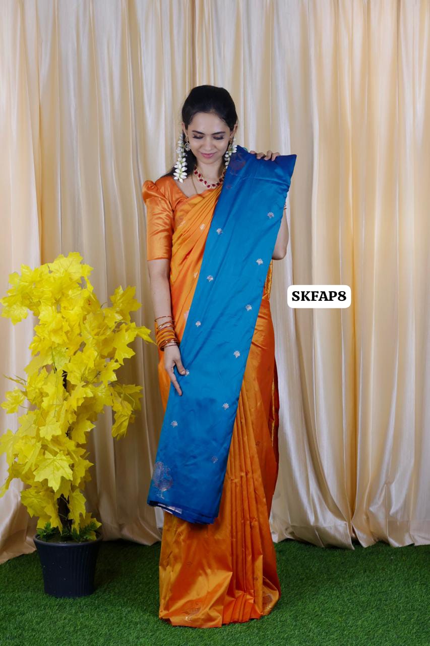 Trending semi soft silk saree 🥳