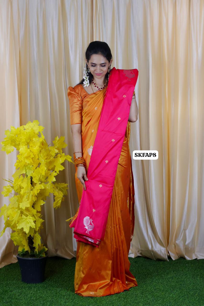 Trending semi soft silk saree 🥳