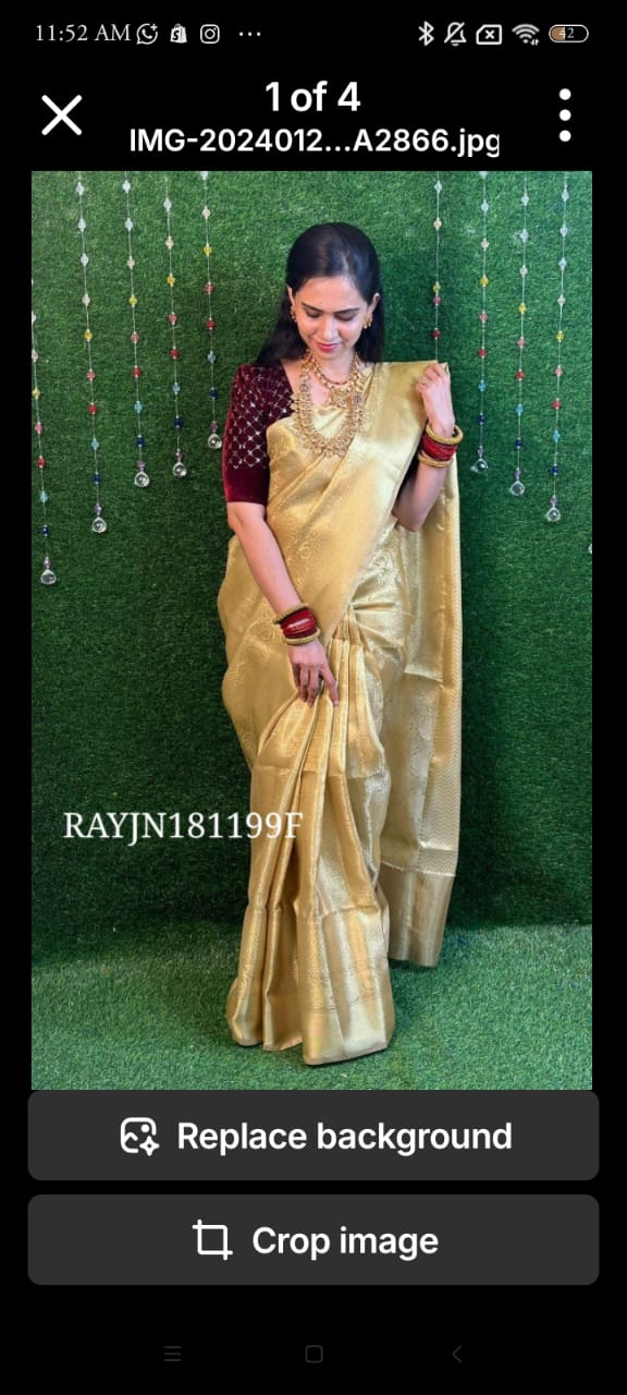 Semi katan tissue saree with velvet blouseš