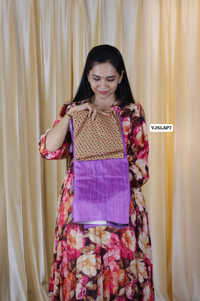 Soft smooth cotton silk feel in moonga tussar silk❌