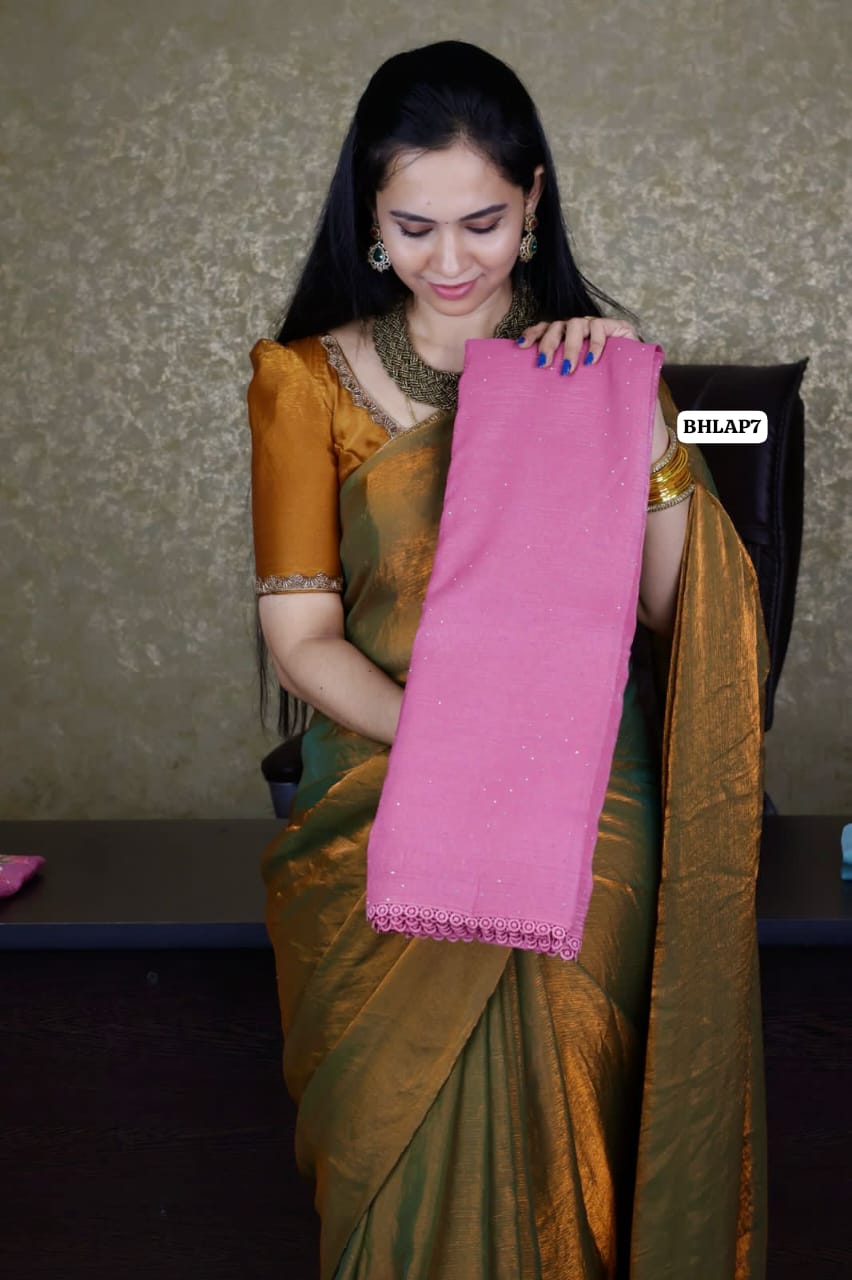 Designer chiffon saree with lace work border at just Rs. 1099 🥳