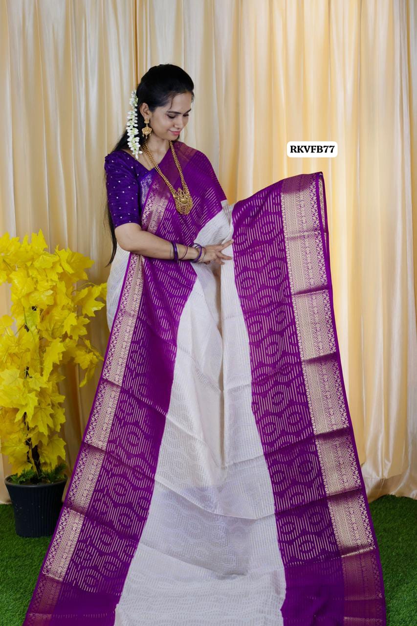 Warm silks plus viscose mixed fabric saree ❌