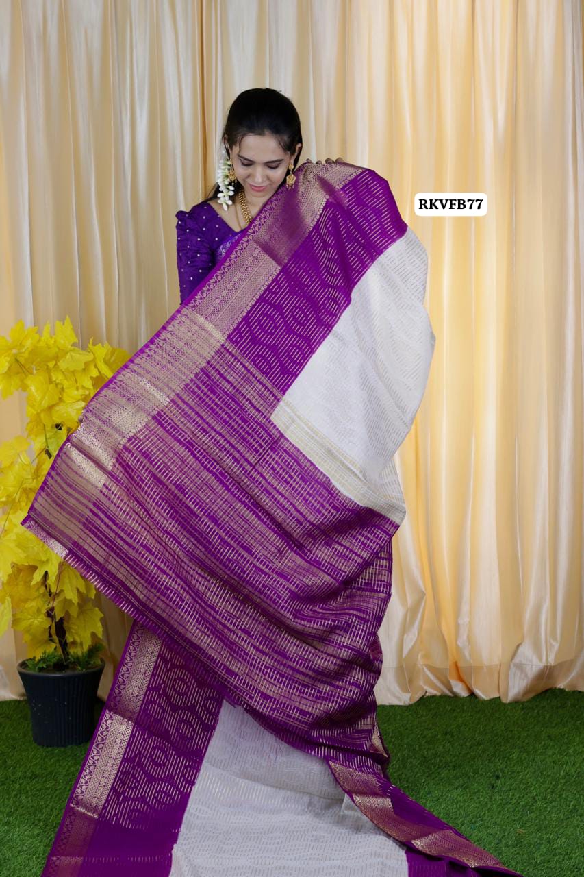 Warm silks plus viscose mixed fabric saree ❌