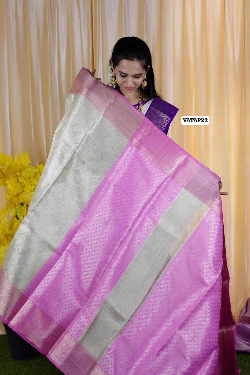 Bridal katan semi tissue silk saree 🥳
