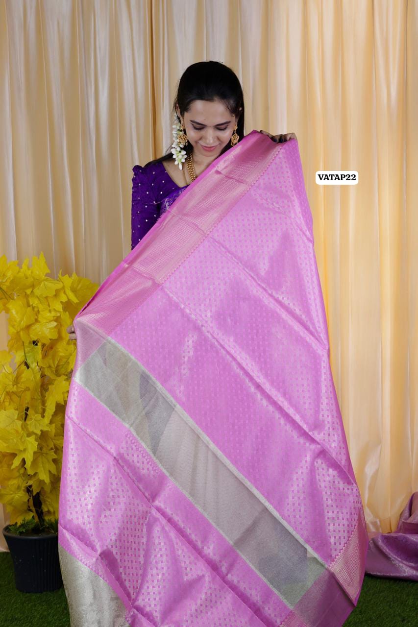 Bridal katan semi tissue silk saree 🥳