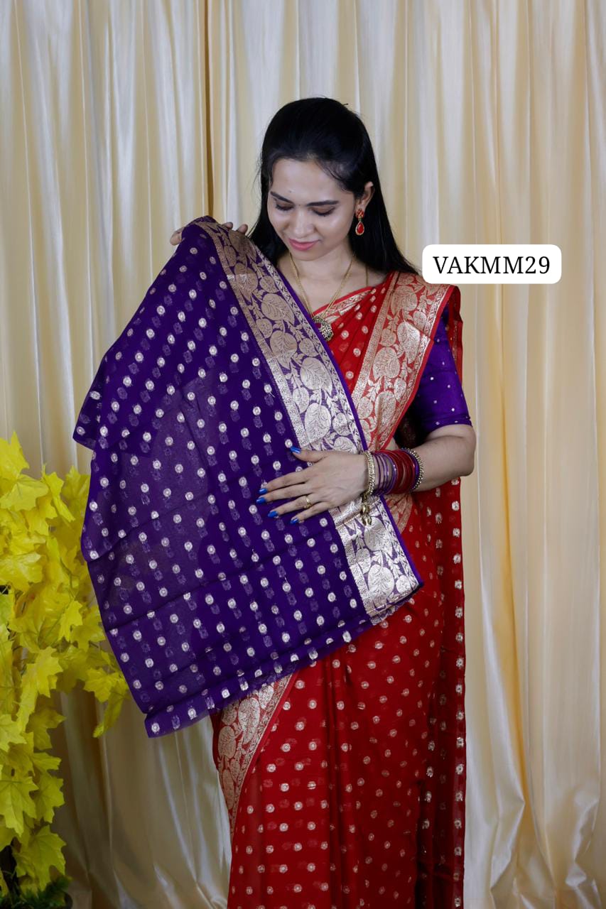 Viscose georgette saree 🥳