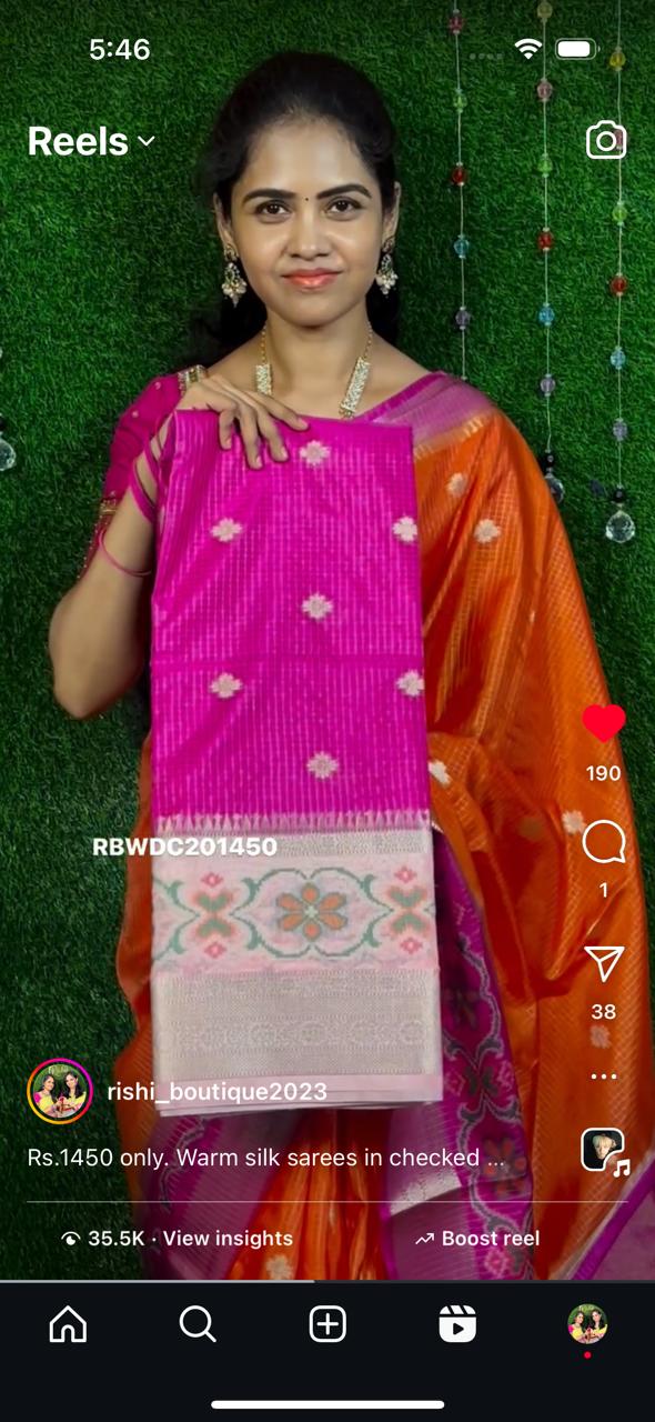 Warm silk sarees 🥳