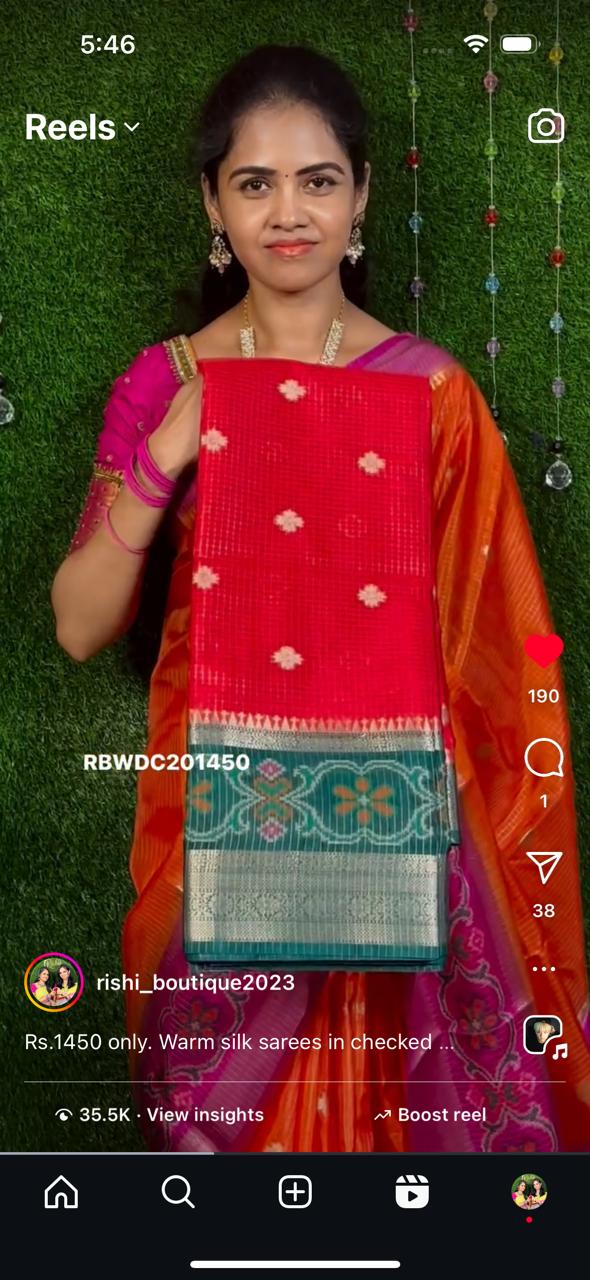 Warm silk sarees 🥳