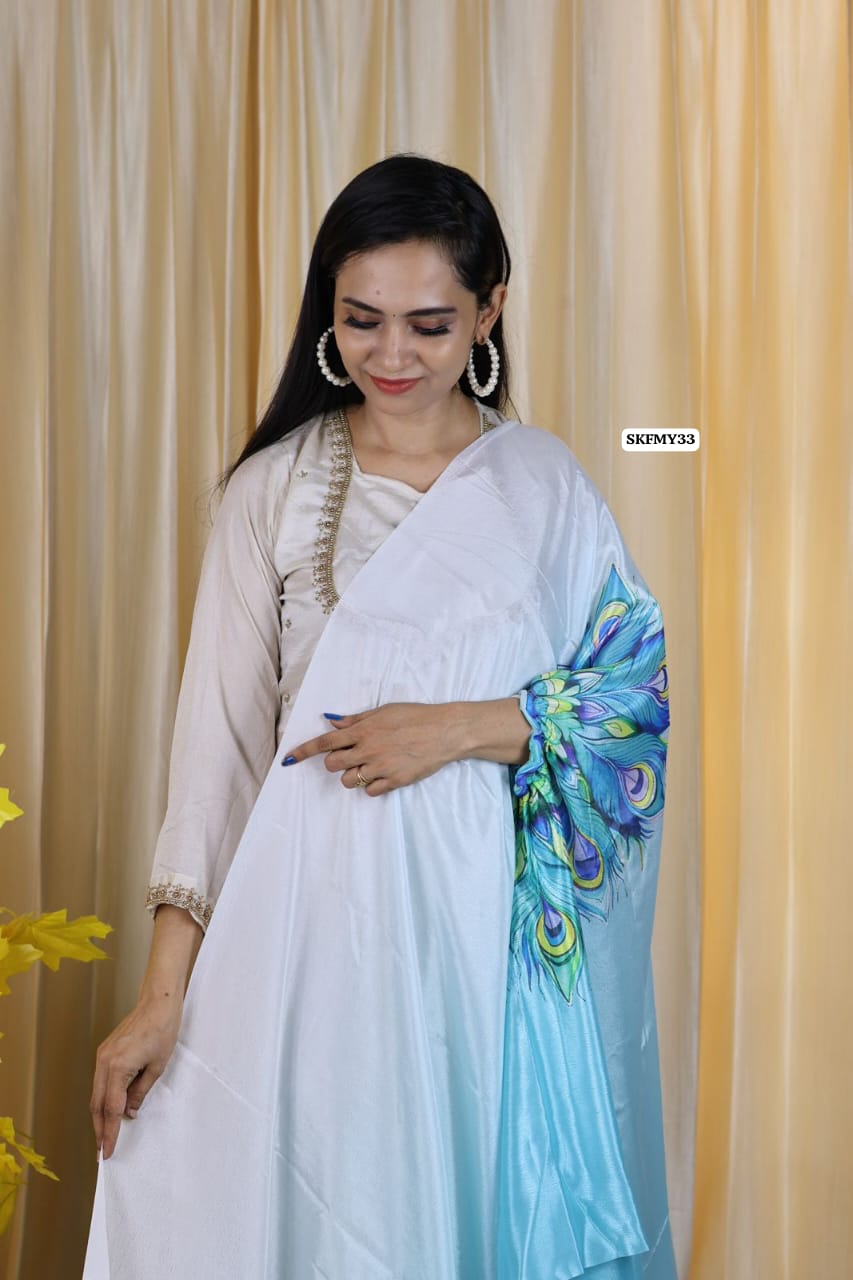 Hand free satin silk saree at just Rs.1050 😍🥳