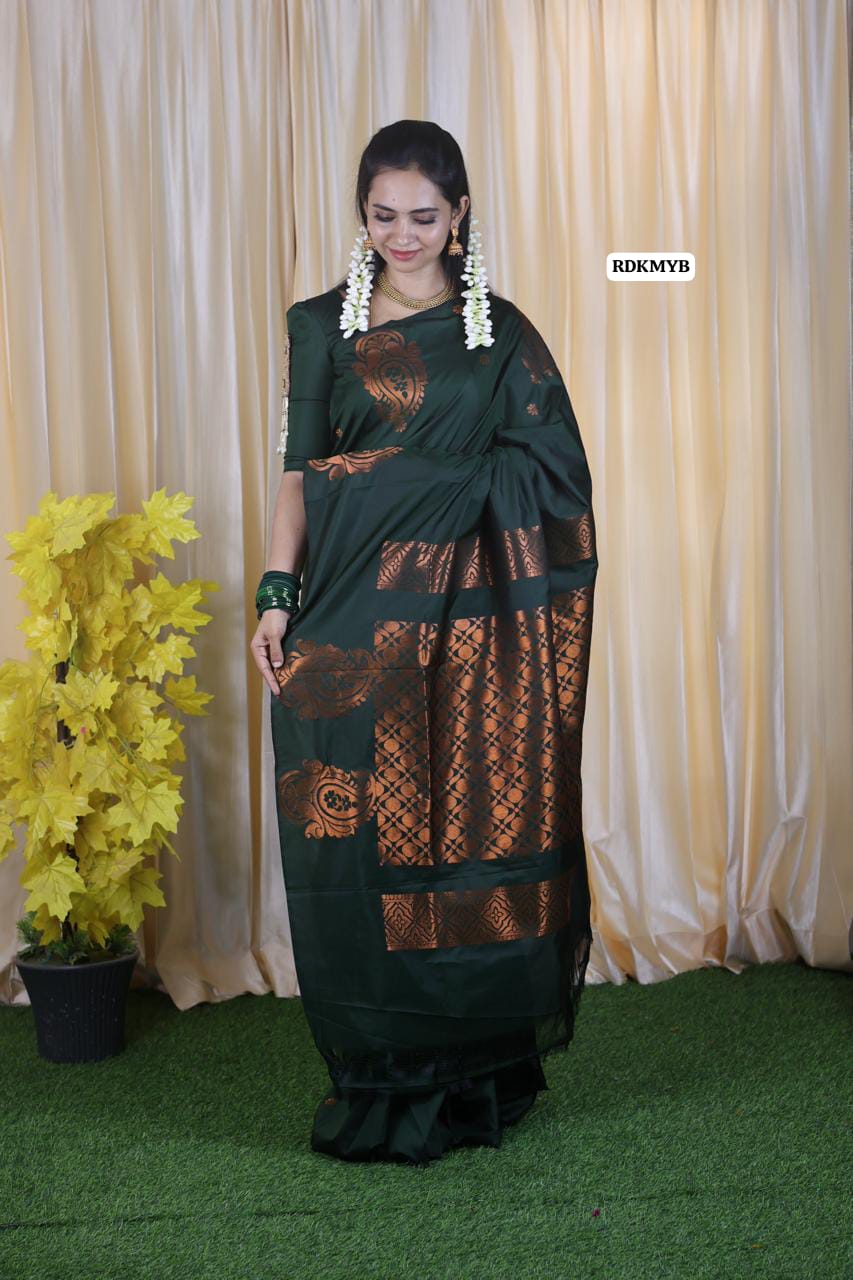 Semi soft silk borderless saree 🥳