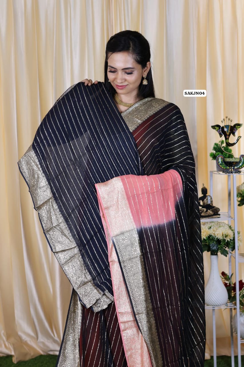 Viscose Georgette sareeš„³