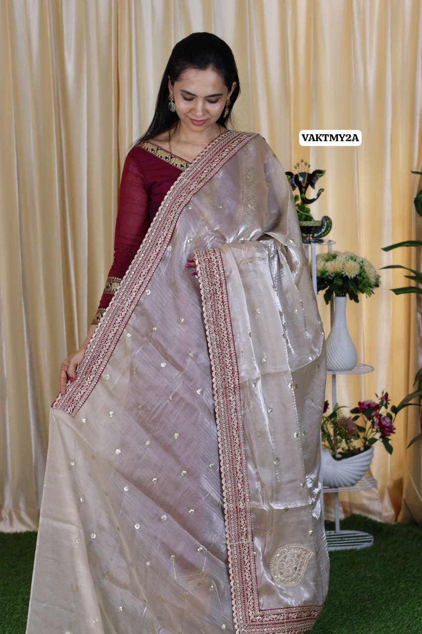 Jimmy Choo saree with heavy work blouse š„³