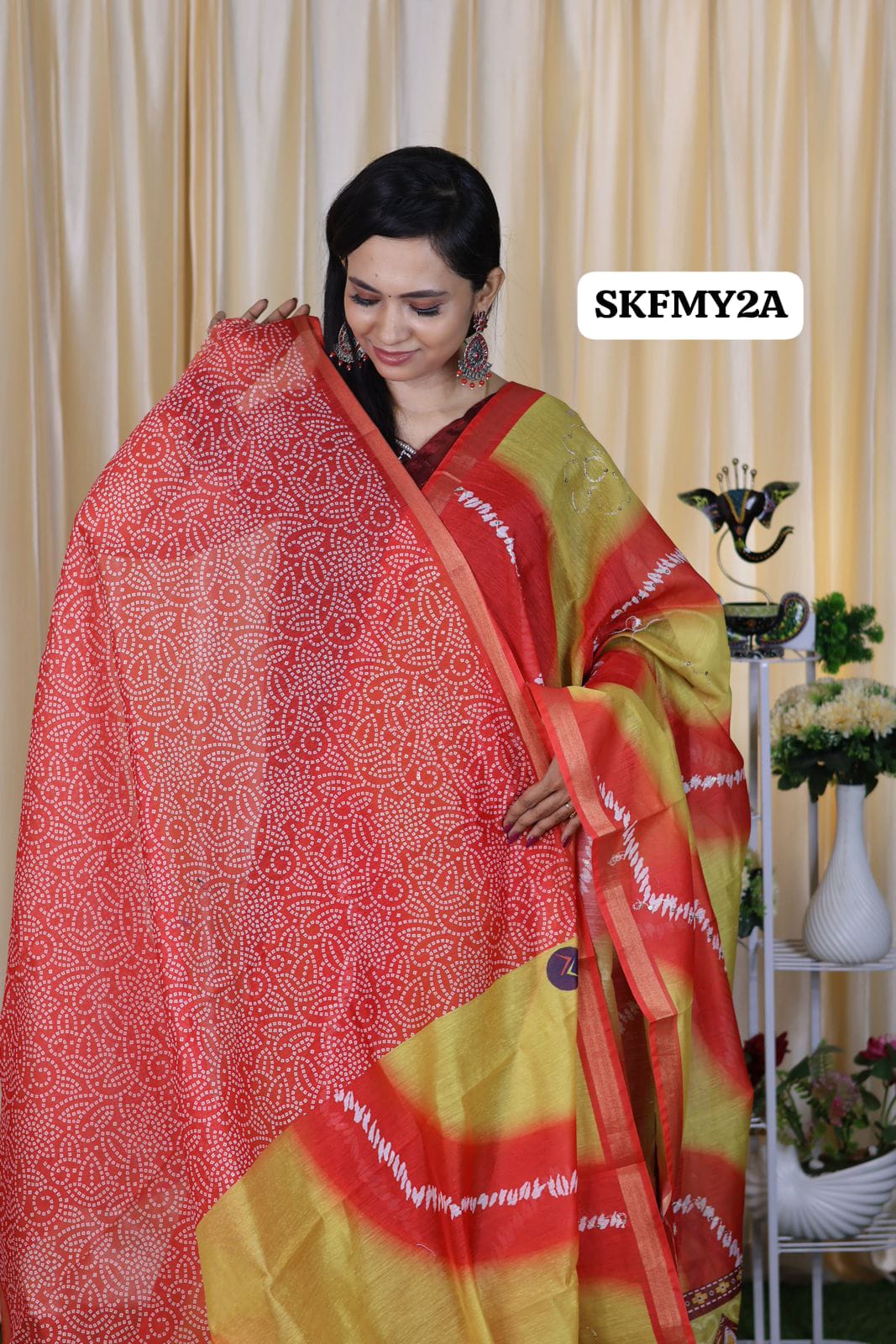 Malai cotton saree with Zari Sequence work and fabulous printed Blouse 😍 🥳