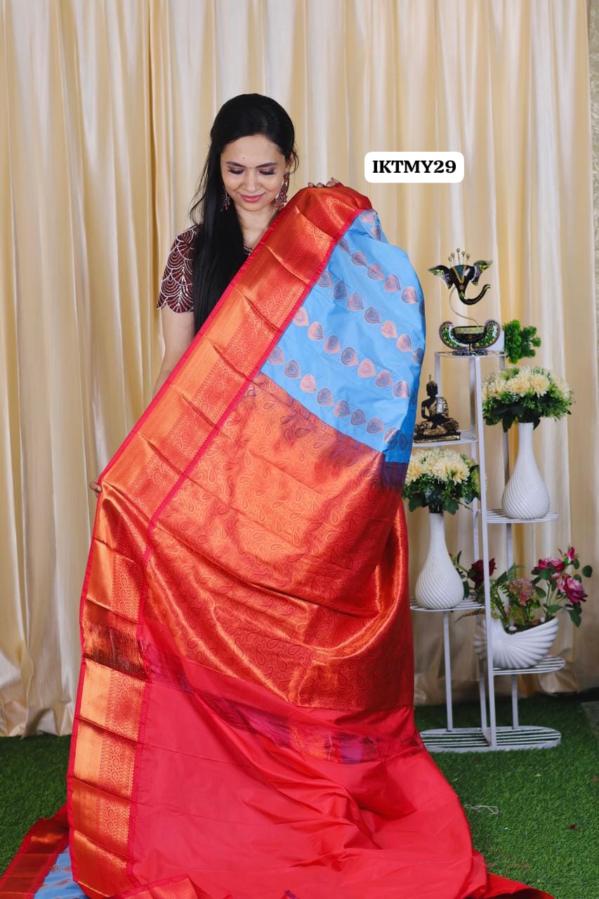 Premium kanchi semi silk saree😍