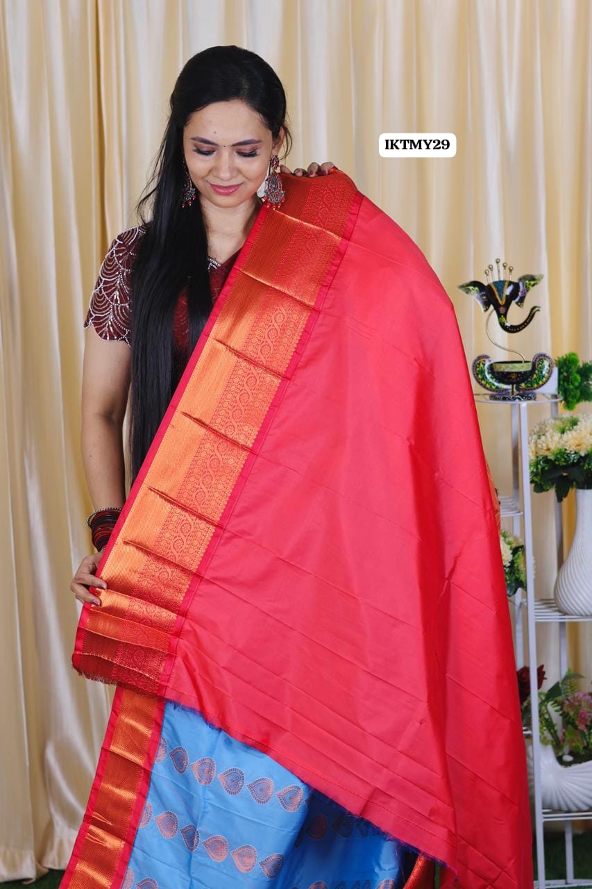 Premium kanchi semi silk saree😍
