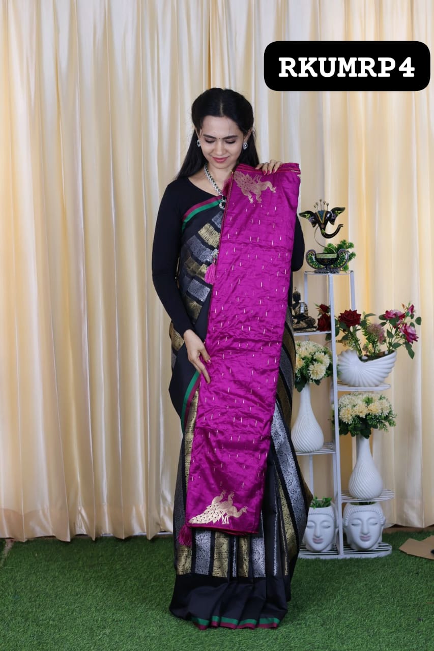 Pichwai semi soft silk saree 😍🥳
