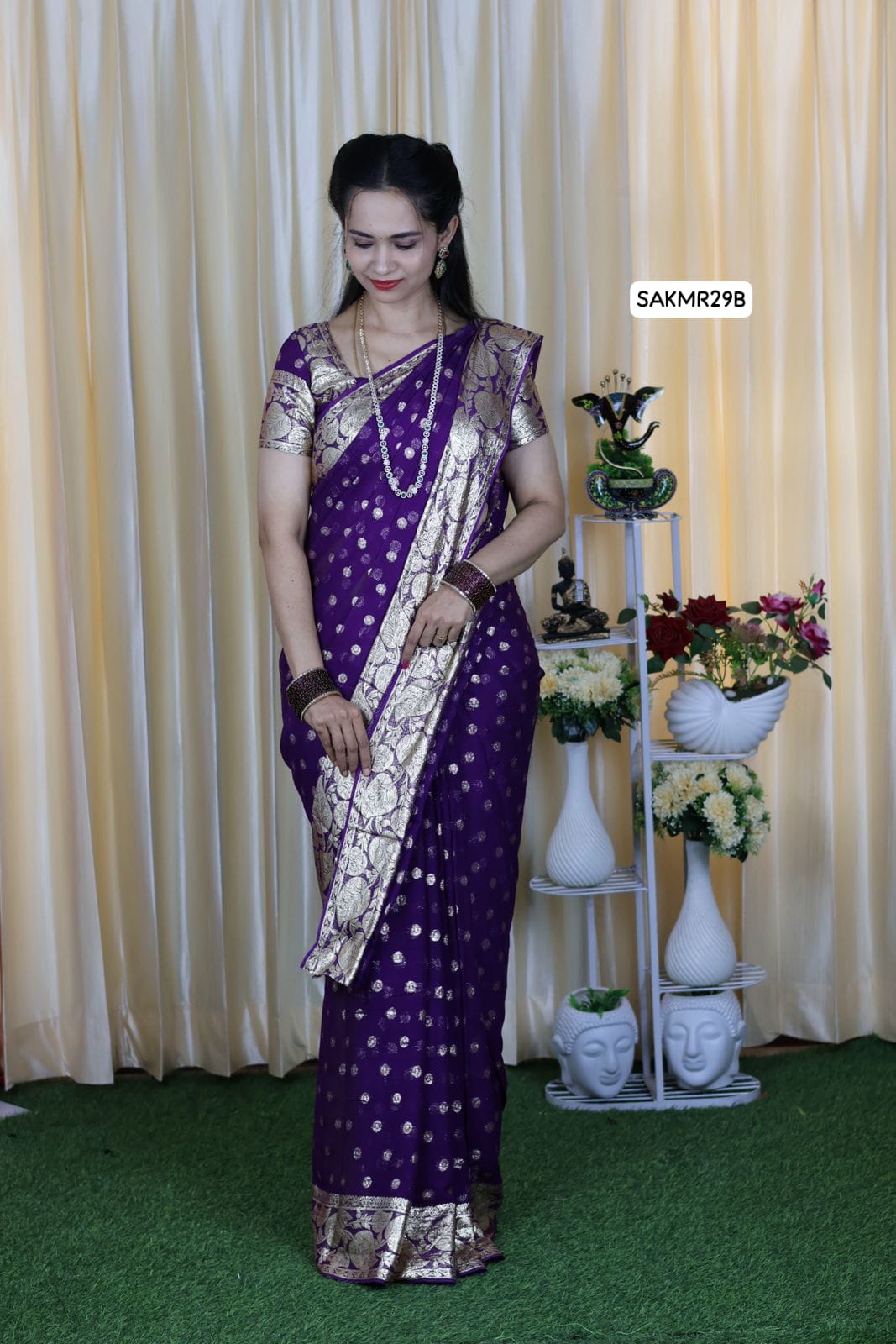 Viscose georgette saree with same blouse😍🥳✅