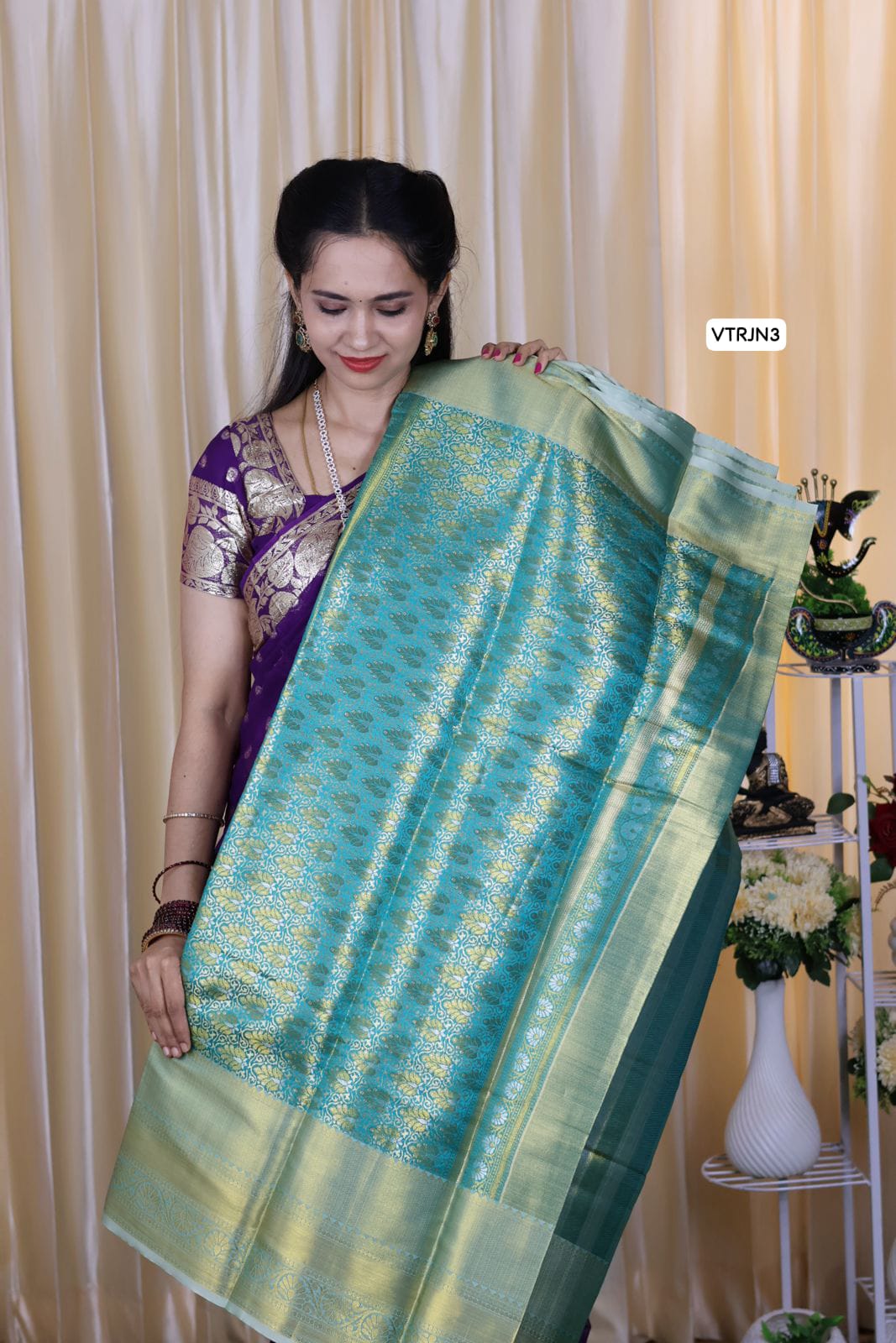 Kanchi inspired semi silk Saree 🥳