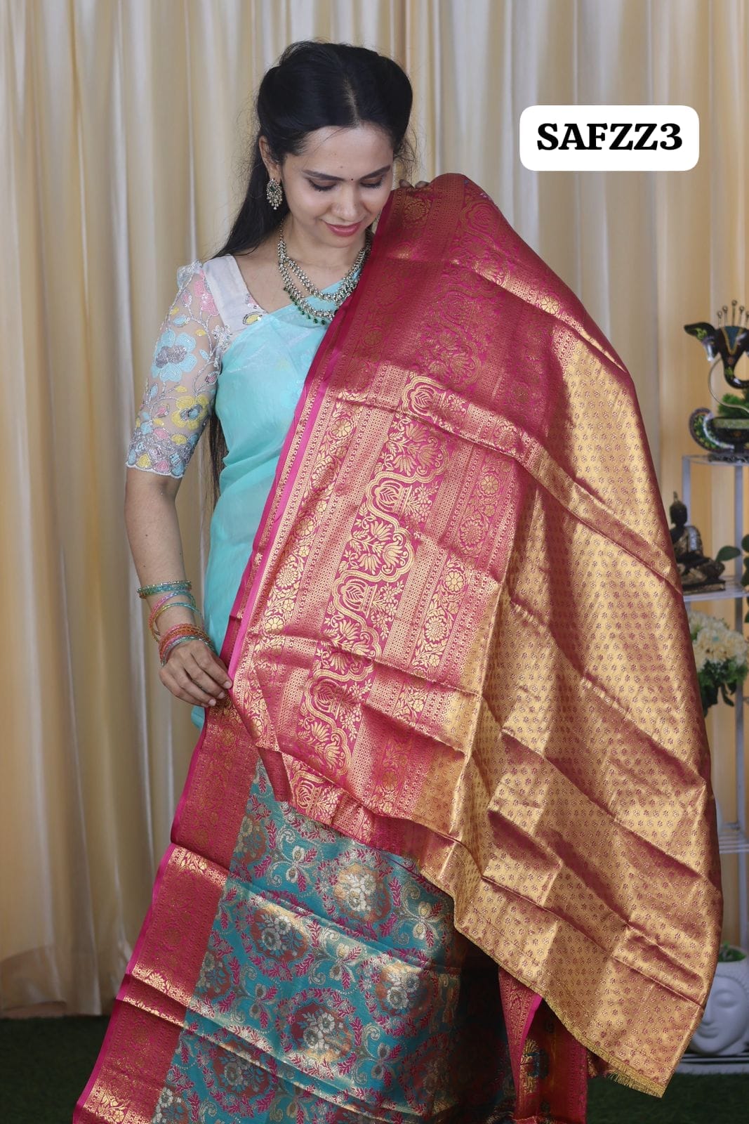 Kanchi inspired .semi silk sareeš„³ā
