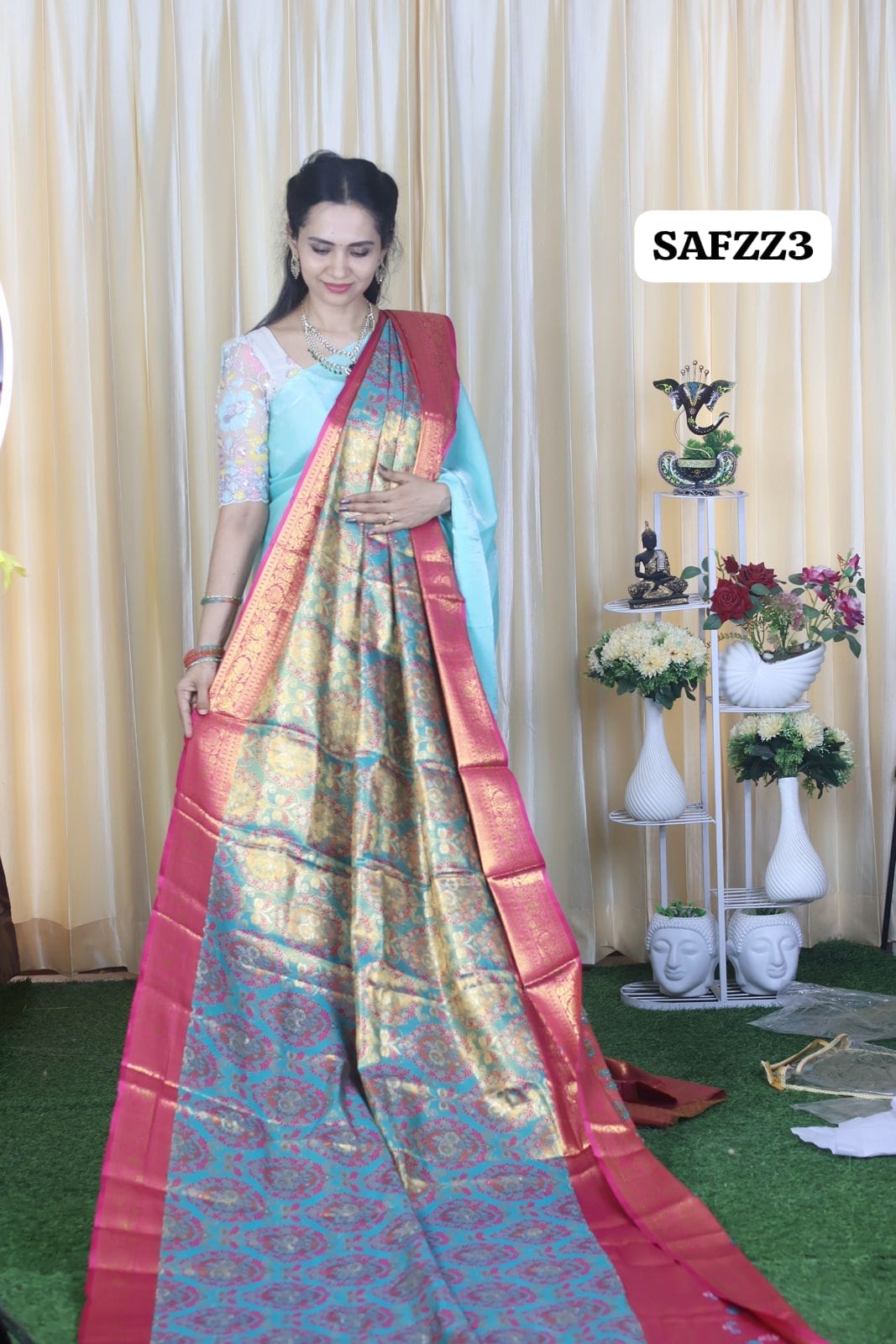 Kanchi inspired .semi silk sareeš„³ā