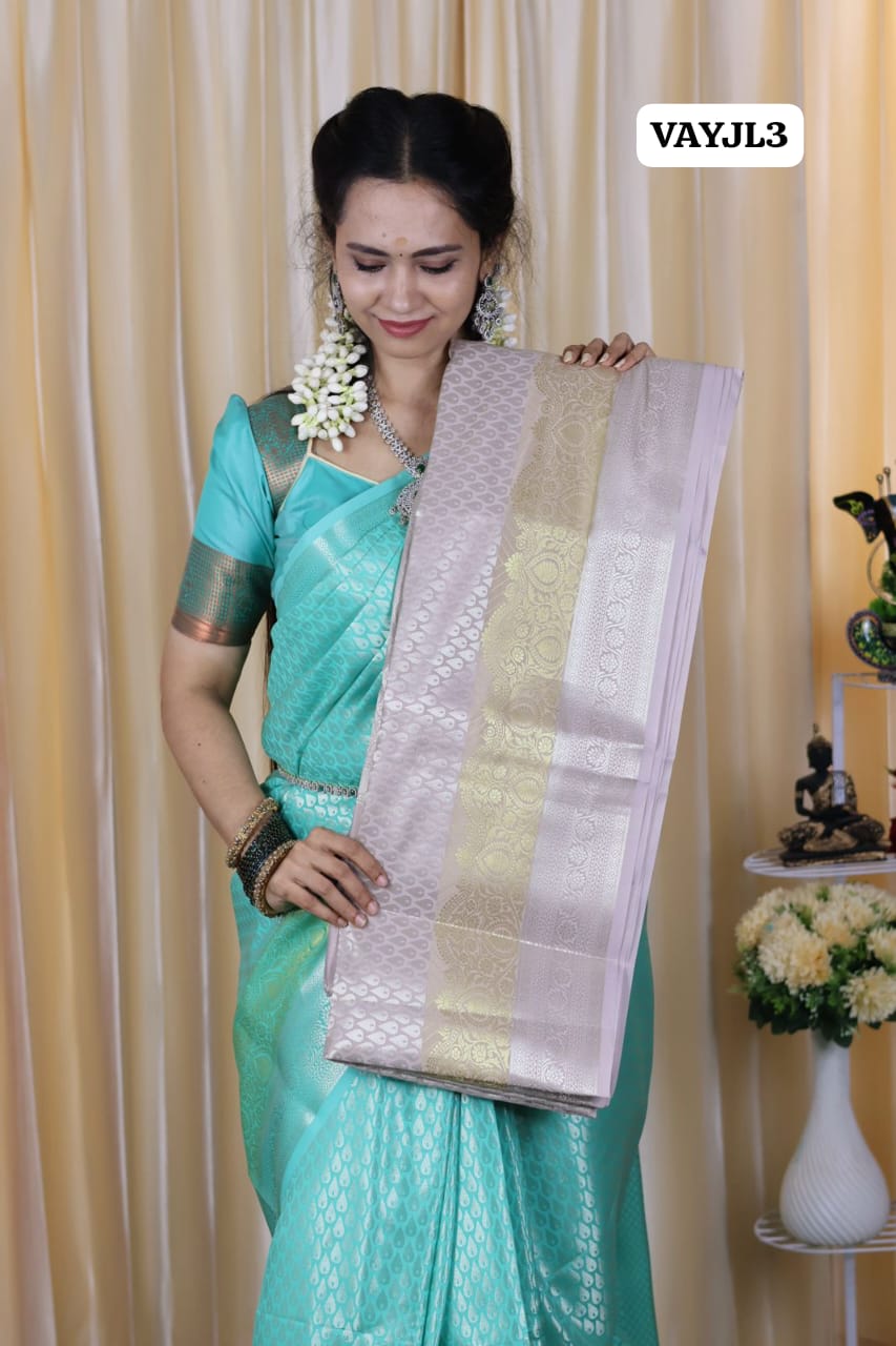 Bridal katan semi soft tissue saree 🥳