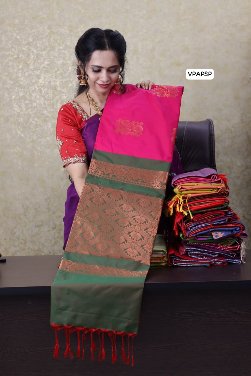 Borderless semi soft silk saree 😍🥳