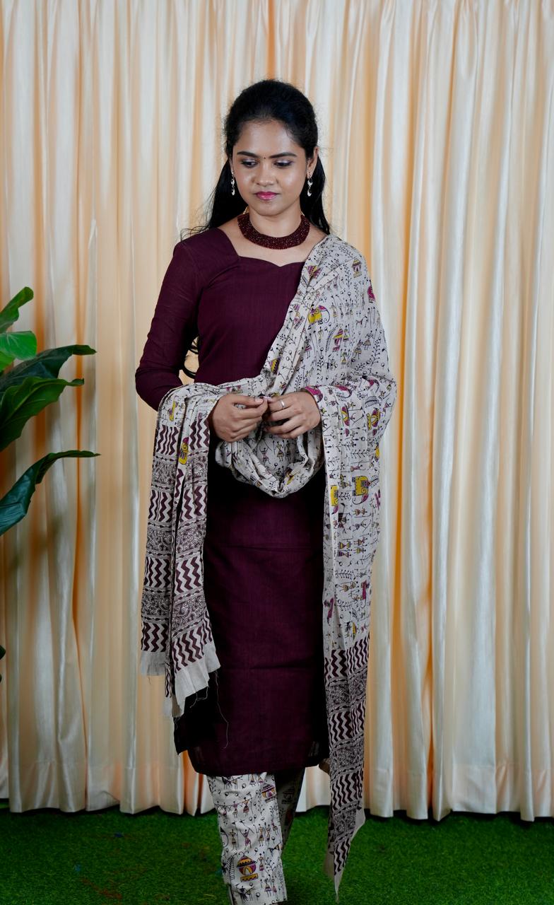Unstiched Cotton salwar set. Prebook 25 days🥰😎(Top 2.5 Mtr,Bottom 2 Mtr)