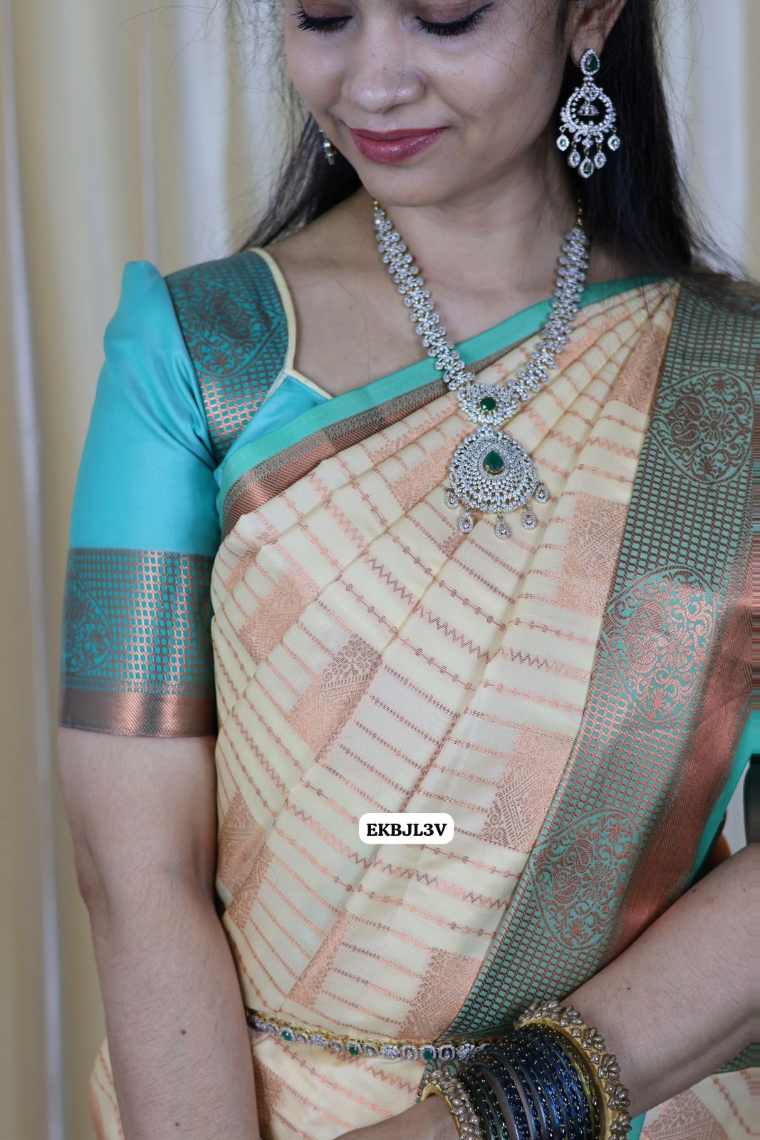 Semi soft silk saree. with zari weaving blouse same as pic 🥳