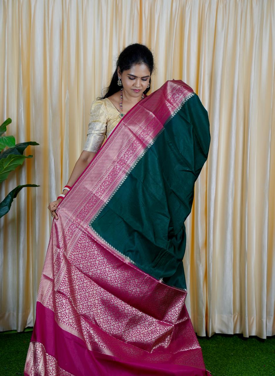 Warm silk sarees. in half and half 🥳✅