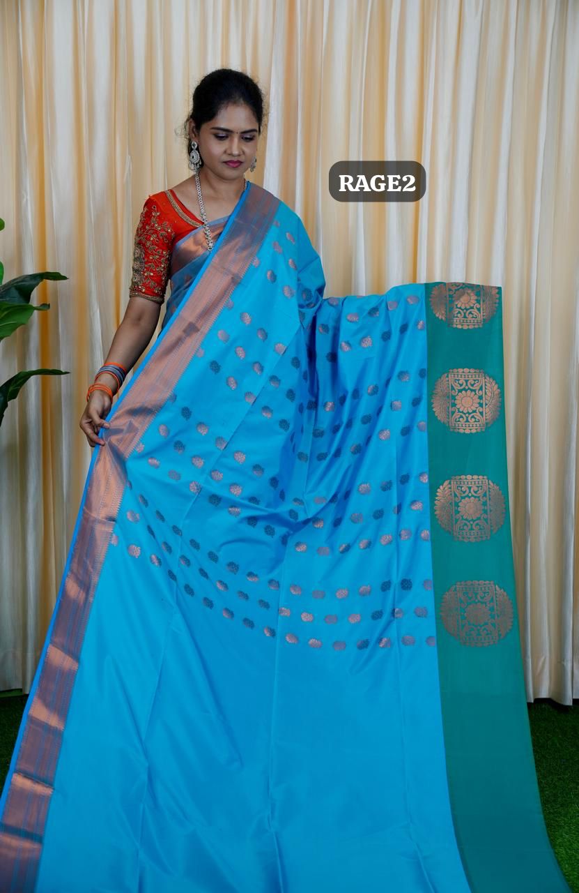 Korvai border soft silk sarees.🥰🥳
