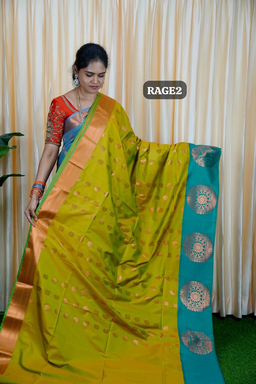 Korvai border soft silk sarees.🥳