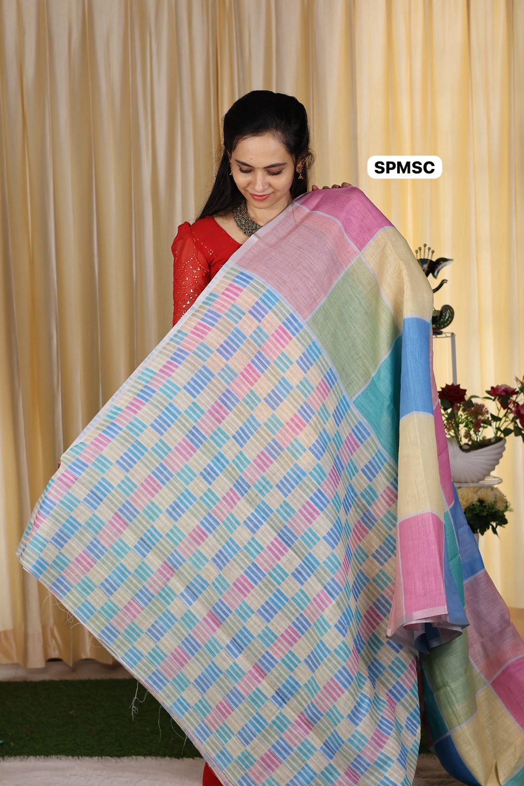 Cotton mix saree with attractive colours 🥳
