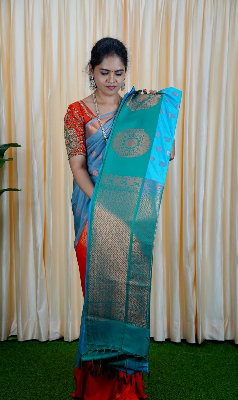 Korvai border soft silk sarees.🥰🥳