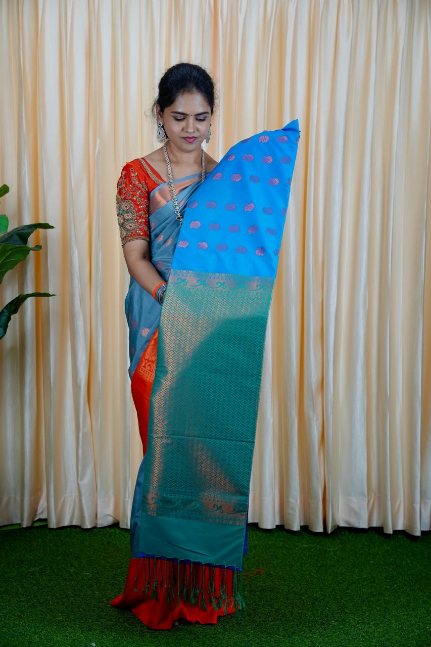 Korvai border soft silk sarees.🥰🥳